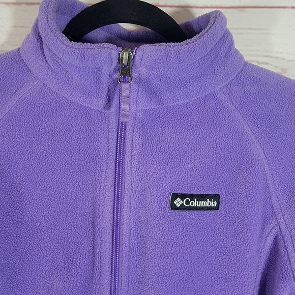 Columbia Purple Fleece Jacket Youth L - Picture 2 of 5
